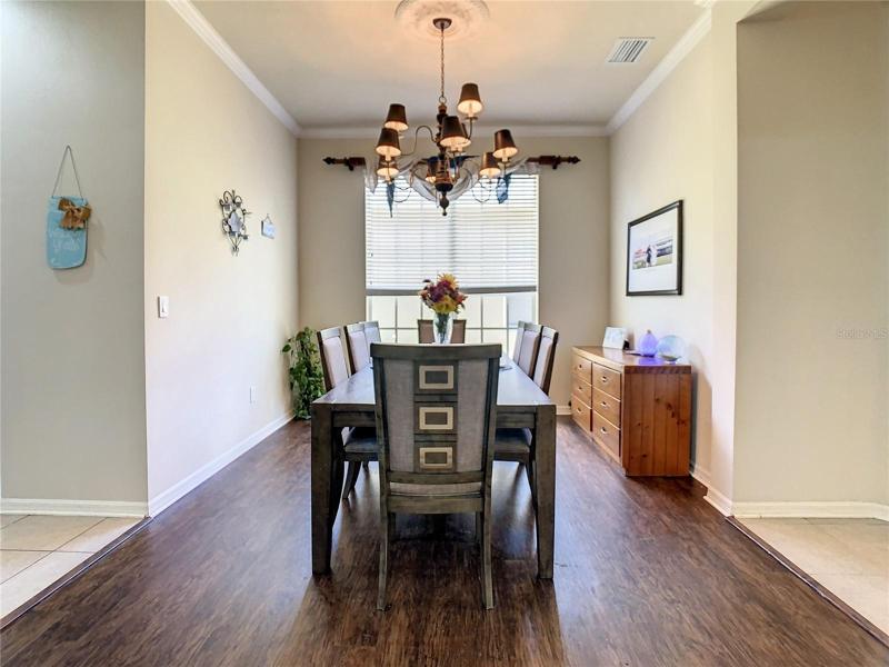 Dining room featuring laminate flooring