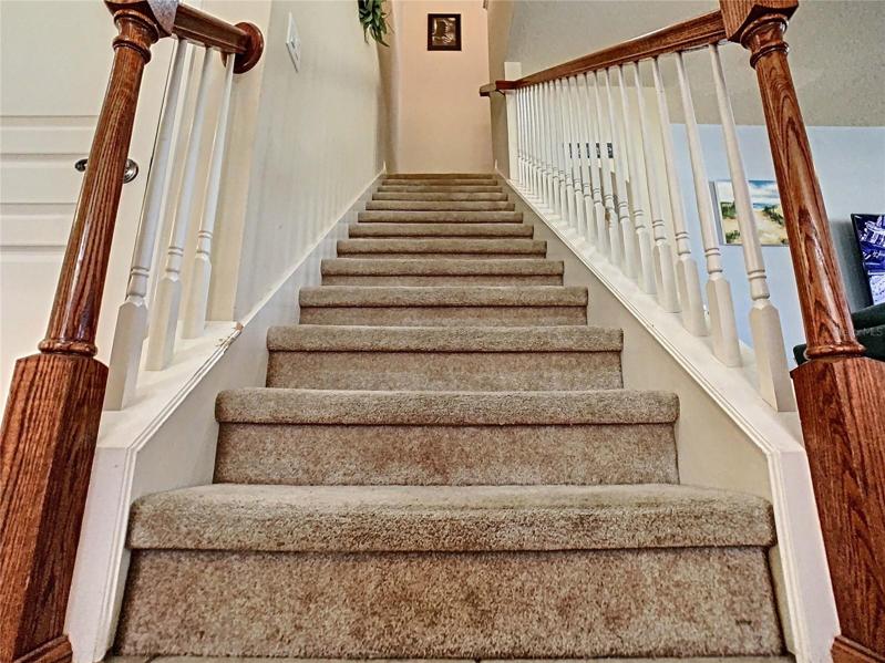 Carpeted staircase