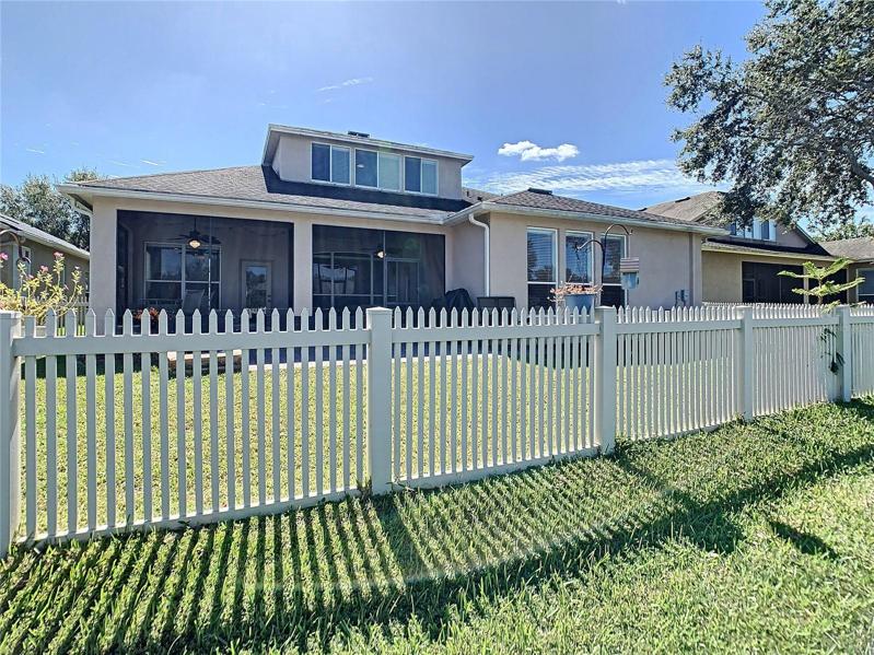 Backside view of home