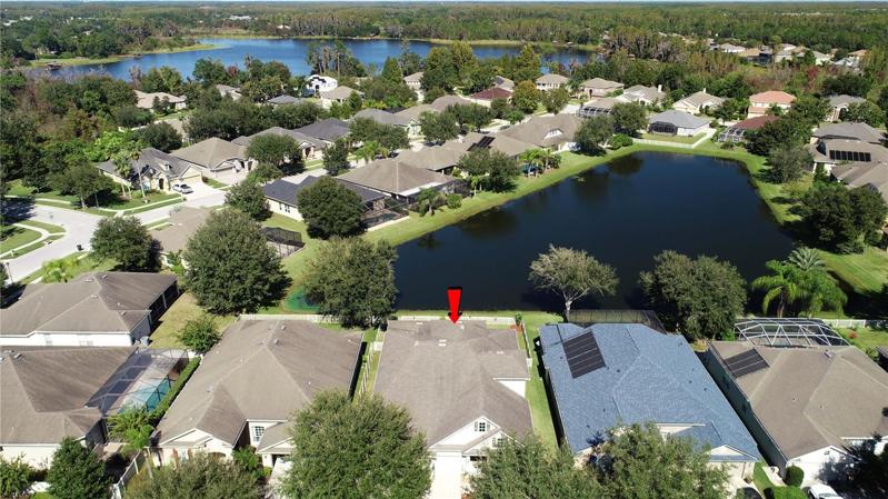 Aerial shot of home