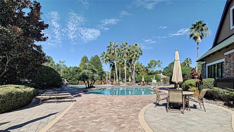 Outdoor pool area