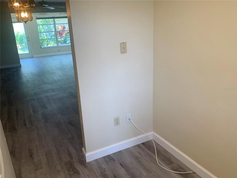Dinette area in kitchen or extra shelving/counter