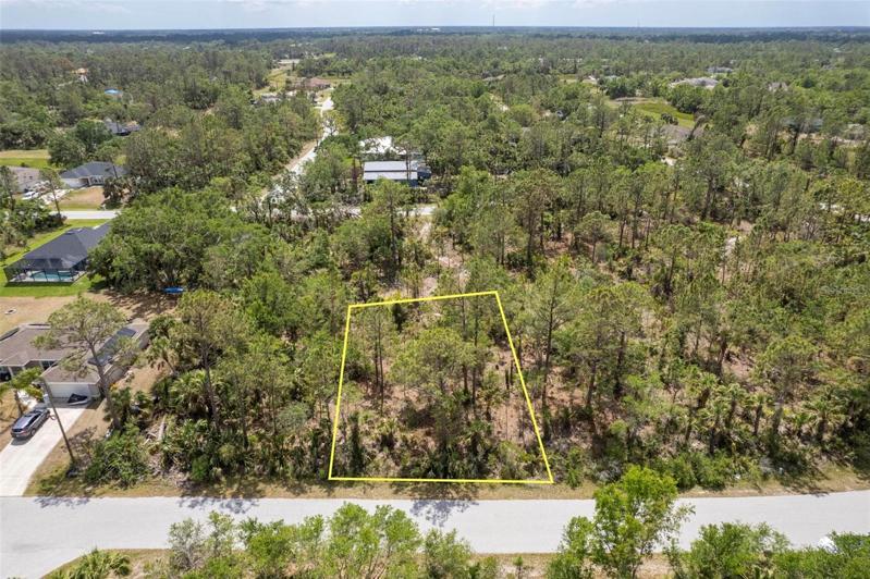 Aerial view Bluery Ave. Lot 5 North Port FL