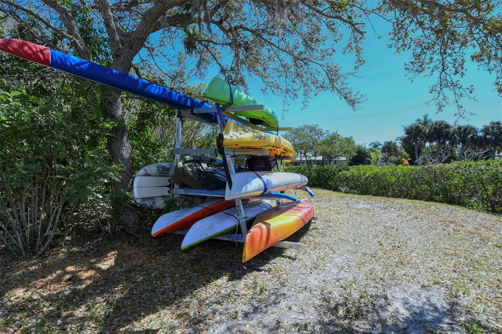 Jessie Harbor one of several kayak storage racks