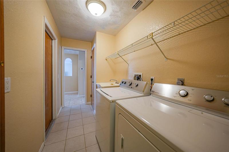 LAUNDRY ROOM WITH SINK TUB AND PANTRY