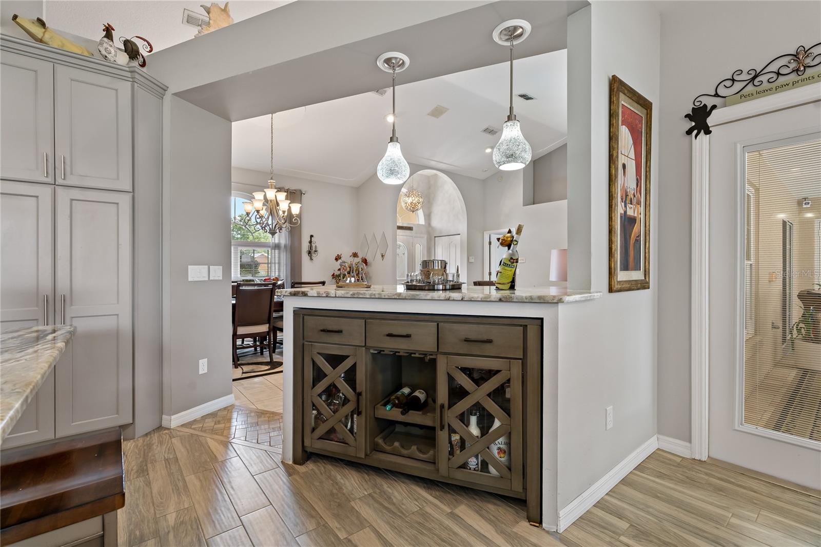 Dry Bar off Kitchen