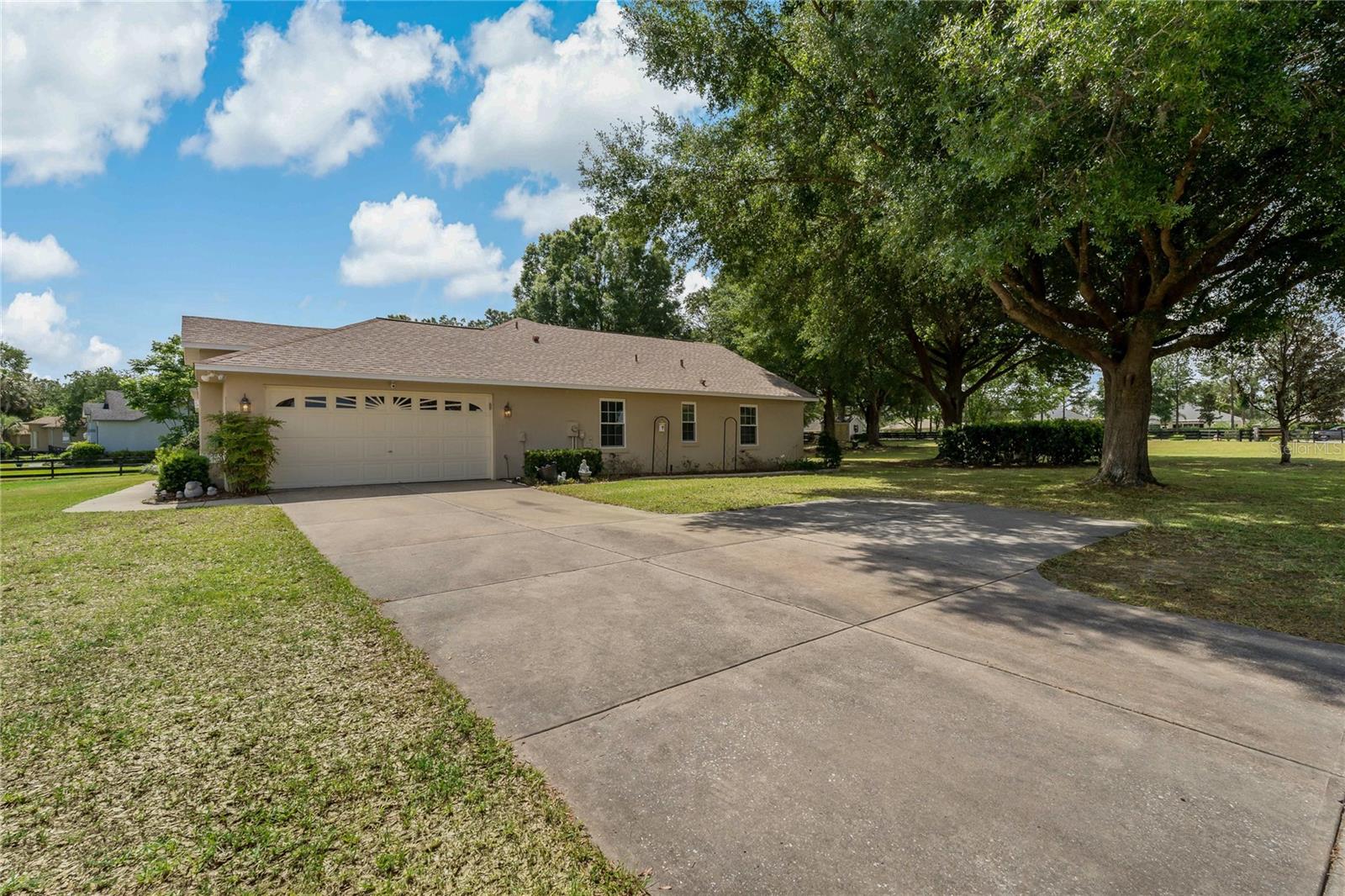 Side of Home with Garage