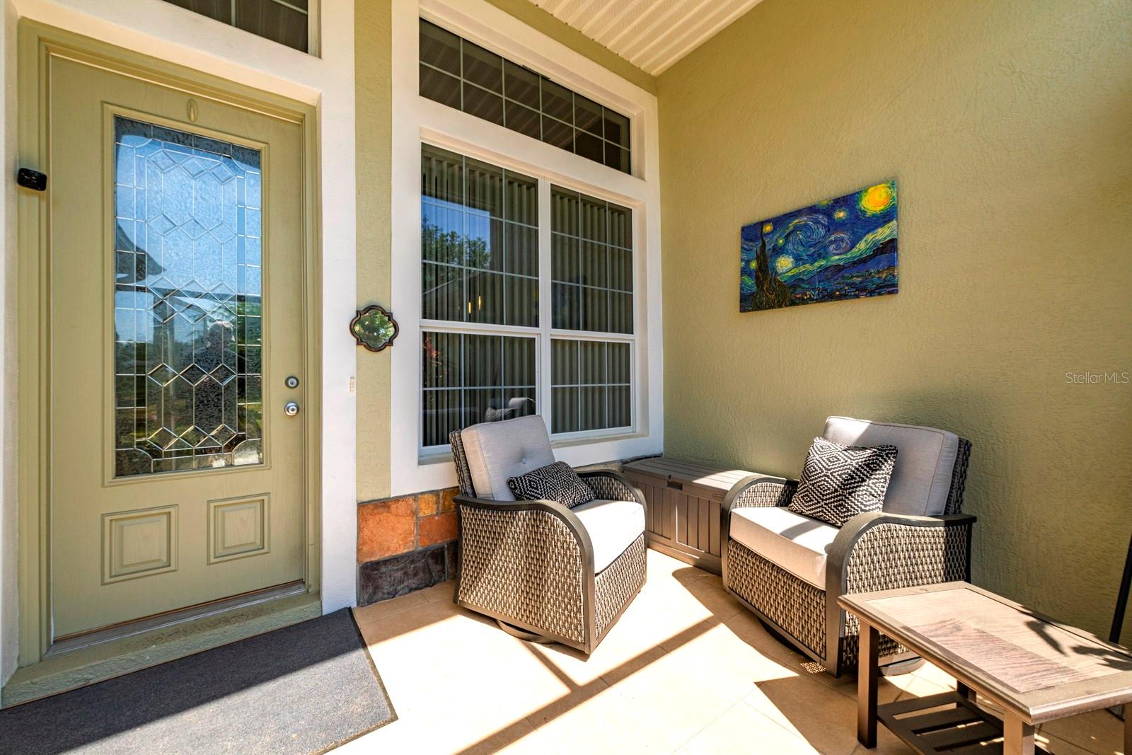 Screened front entry