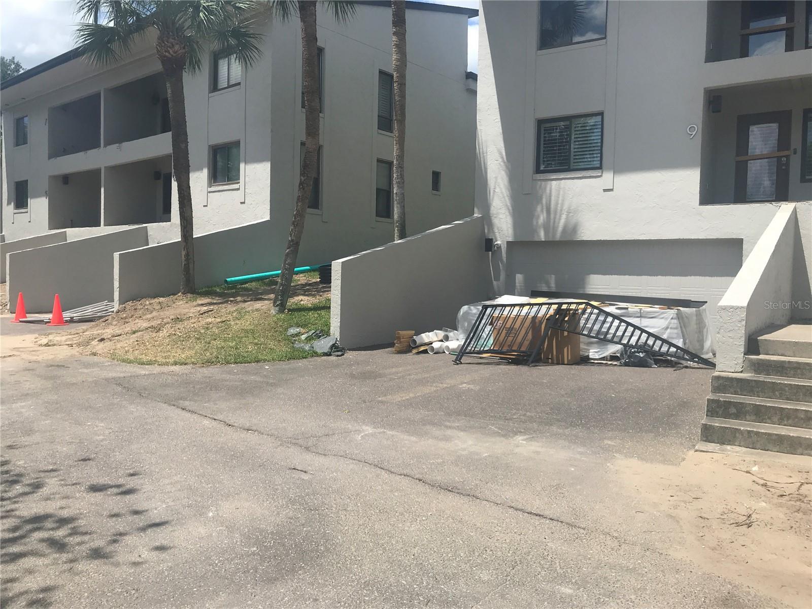 EXTERIOR RENOVATIONS BEING MADE with NEW STAIRCASES
