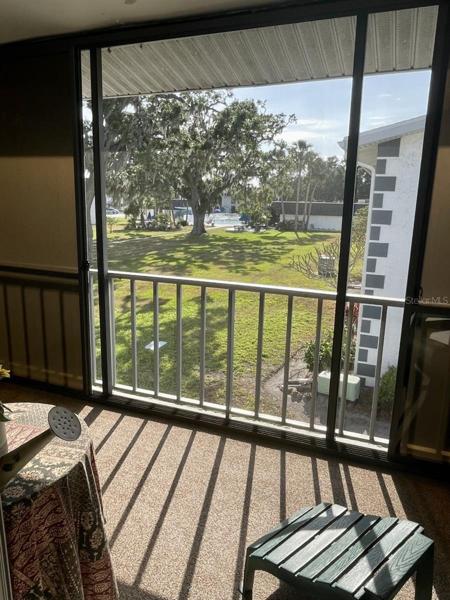 nice view of pool and gardens