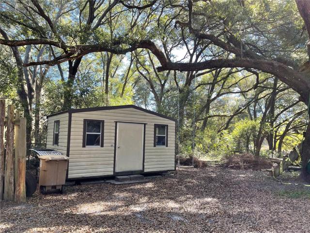 One of several storage sheds