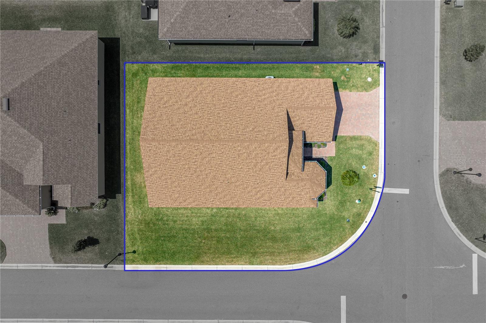 Drone view looking east