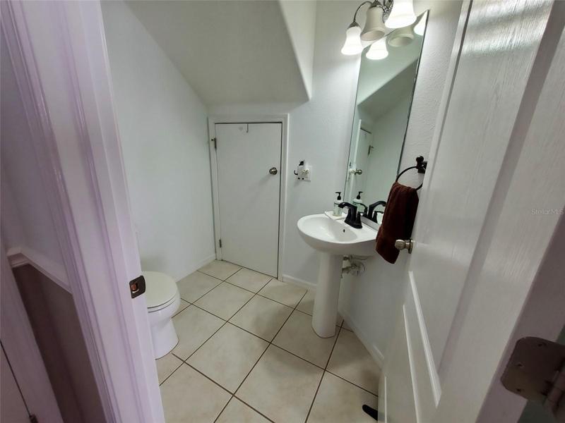 Powder room downstairs 1/2 bath