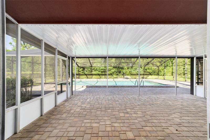 View from Living Room out to pool