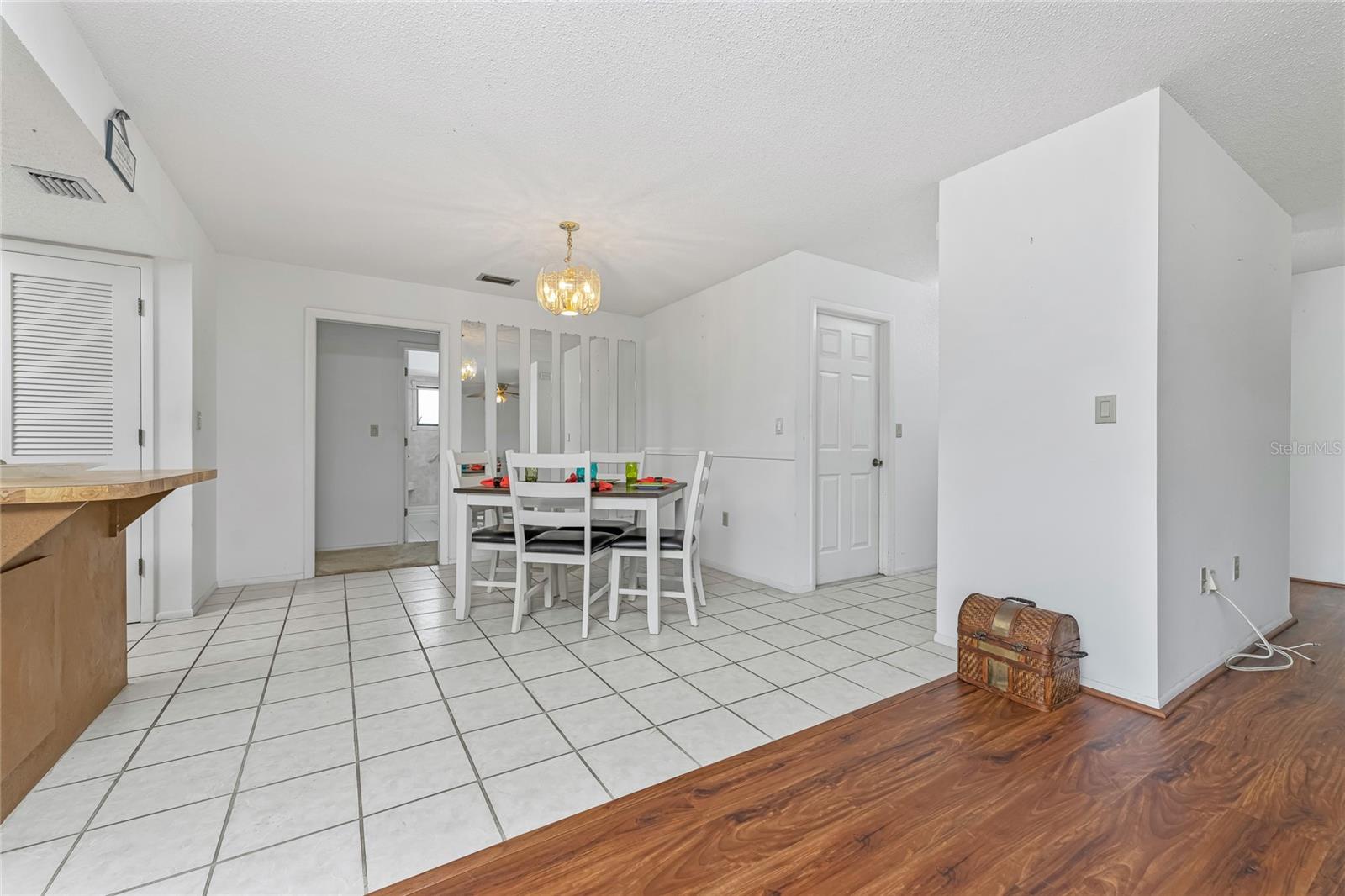 From Dining is right wing of second bedroom & bath.