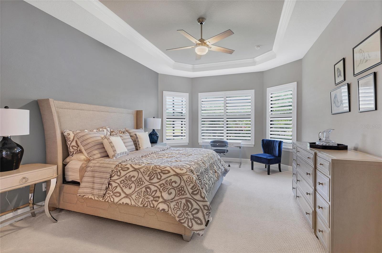 Owner's Suite With Beautiful Bay Window, Spa-like Bath And Custom Designed Closet