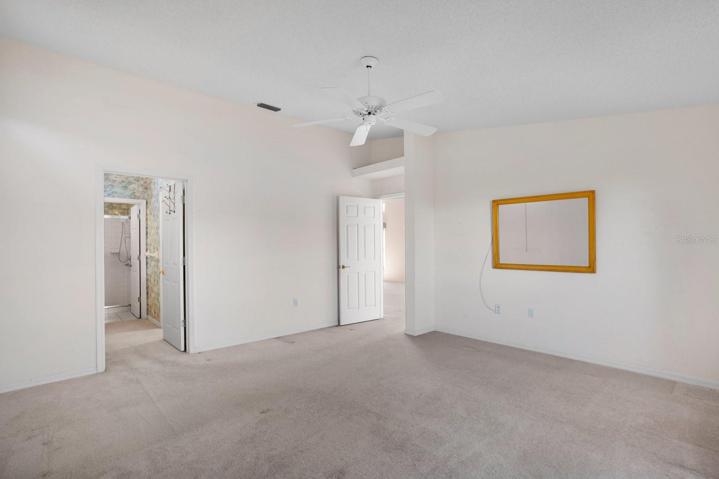 Master bedroom does not show fresh paint or carpet removed