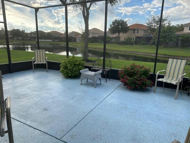 Extended  Screened Porch With Pond View
