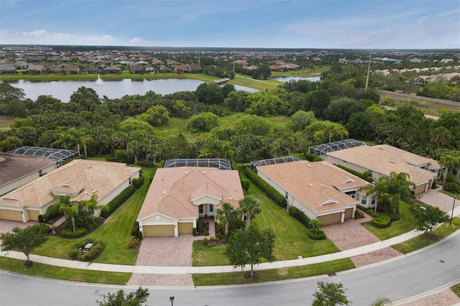 Larger lot, with more space between homes