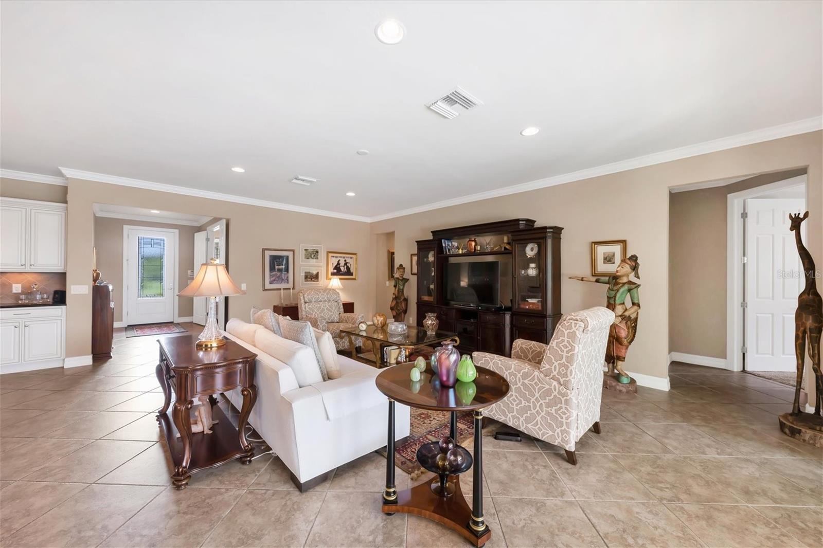 Crown molding throughout home