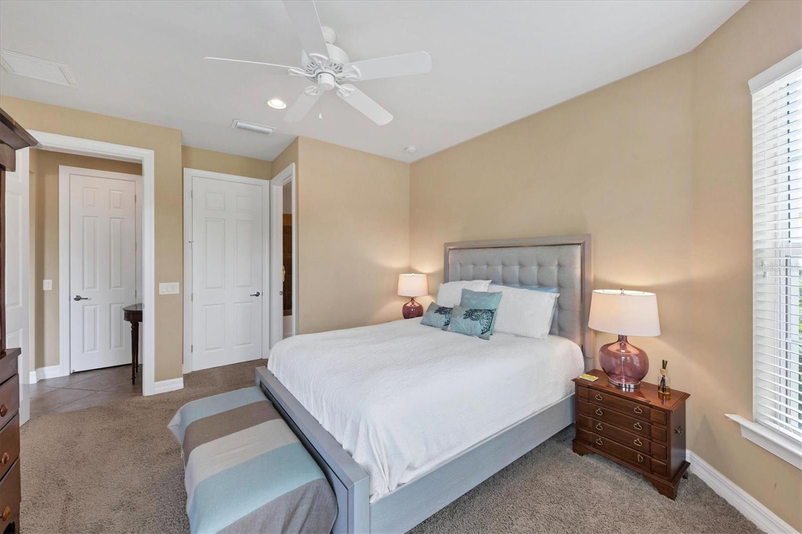 Deep closet in hall and walk-in in 2nd bedroom