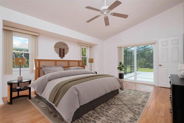 Virtually Staged Master Bedroom.