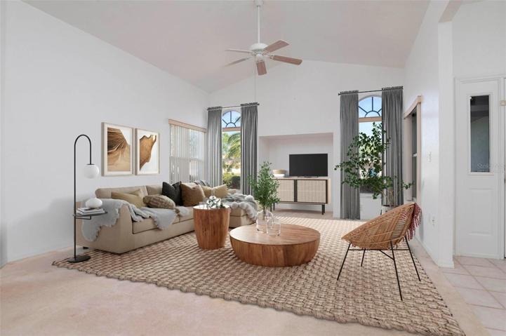 Virtually Staged Living Room.