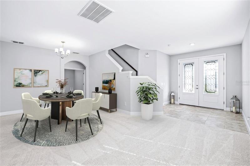 Virtually staged - Dinning room