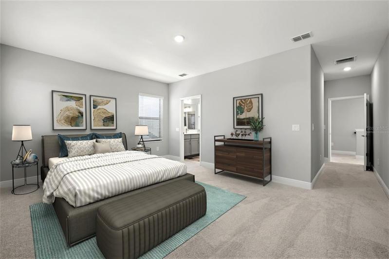 Virtually staged - Master Bedroom 