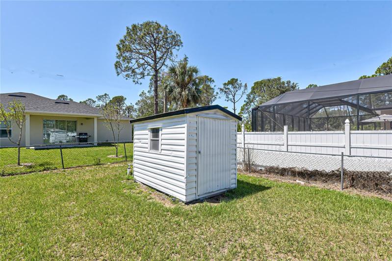 Exterior rear - shed