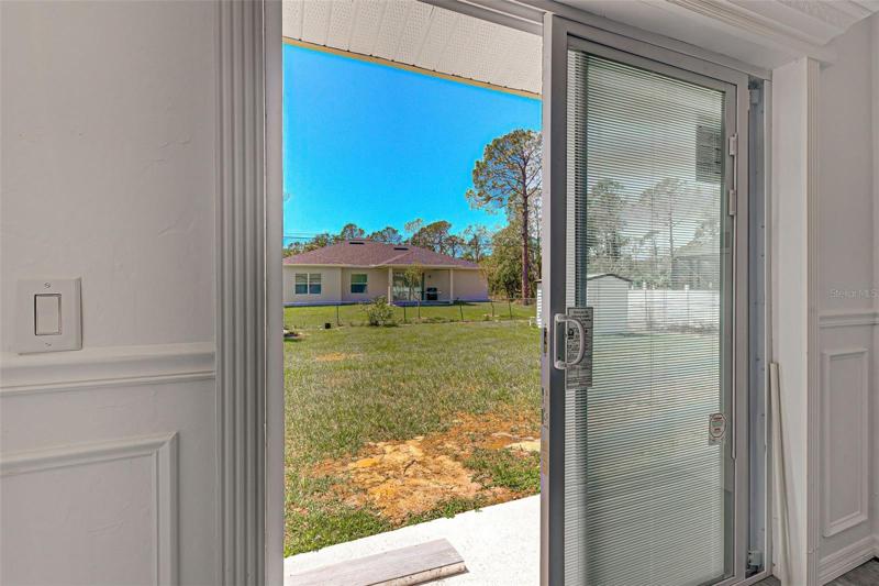 Sliding Glass Doors in Dining Room