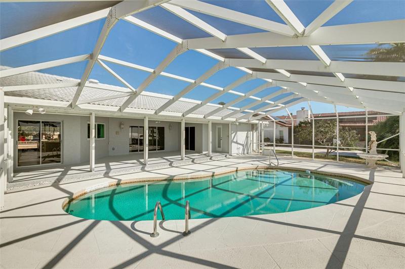 Screened pool area