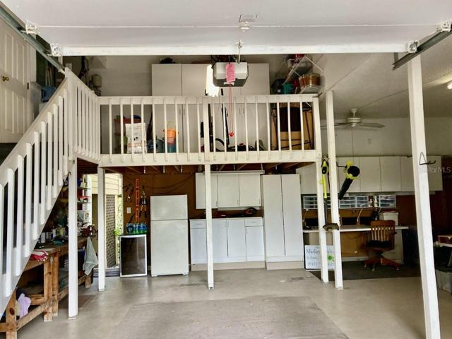 Oversize garage with loft.