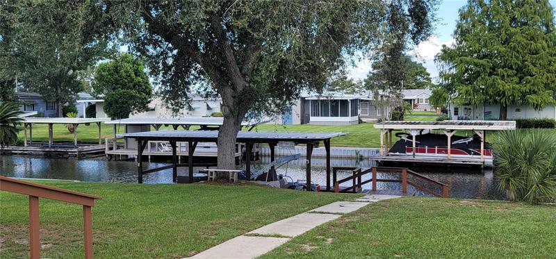 dock & open deck on canal