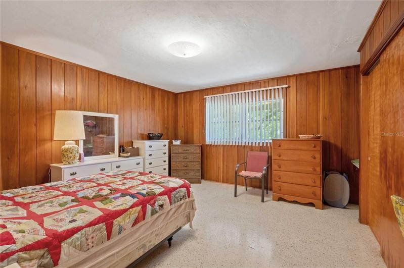 Terrazzo flooring.