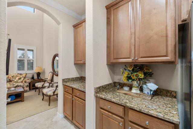 Kitchen Coffee Bar and pantry with Family room access