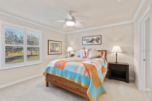Upstairs Guest Bedroom #2 with a jack and jill bathroom and golf course views