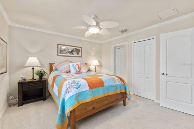 Upstairs Guest Bedroom #2 with a jack and jill bathroom and golf course views