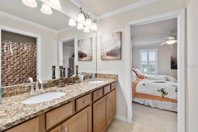 Jack and Jill guest bathroom #1 with access to Guest bedroom #2 and #3