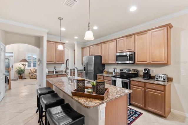 Spacious Kitchen down stairs in the Semi-Open Floorplan