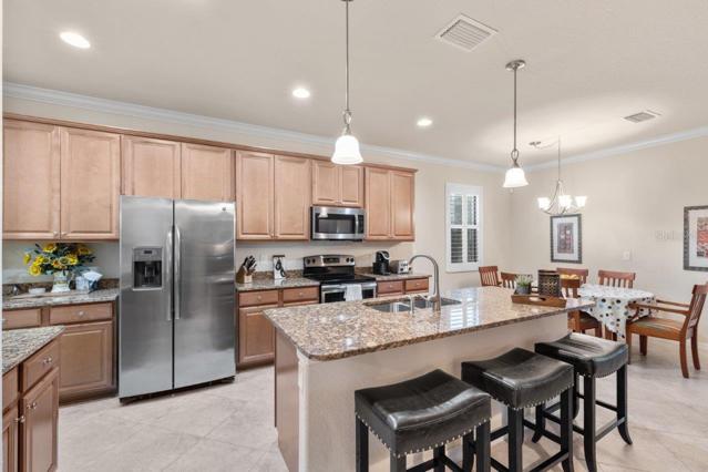 Spacious Kitchen down stairs in the Semi-Open Floorplan
