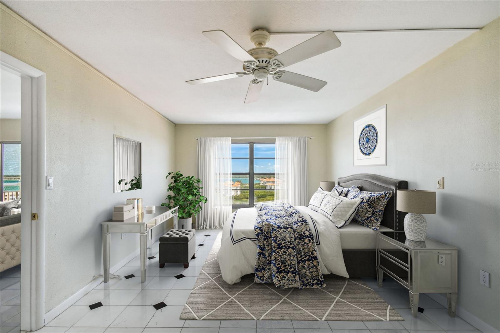 Master bedroom - virtually staged