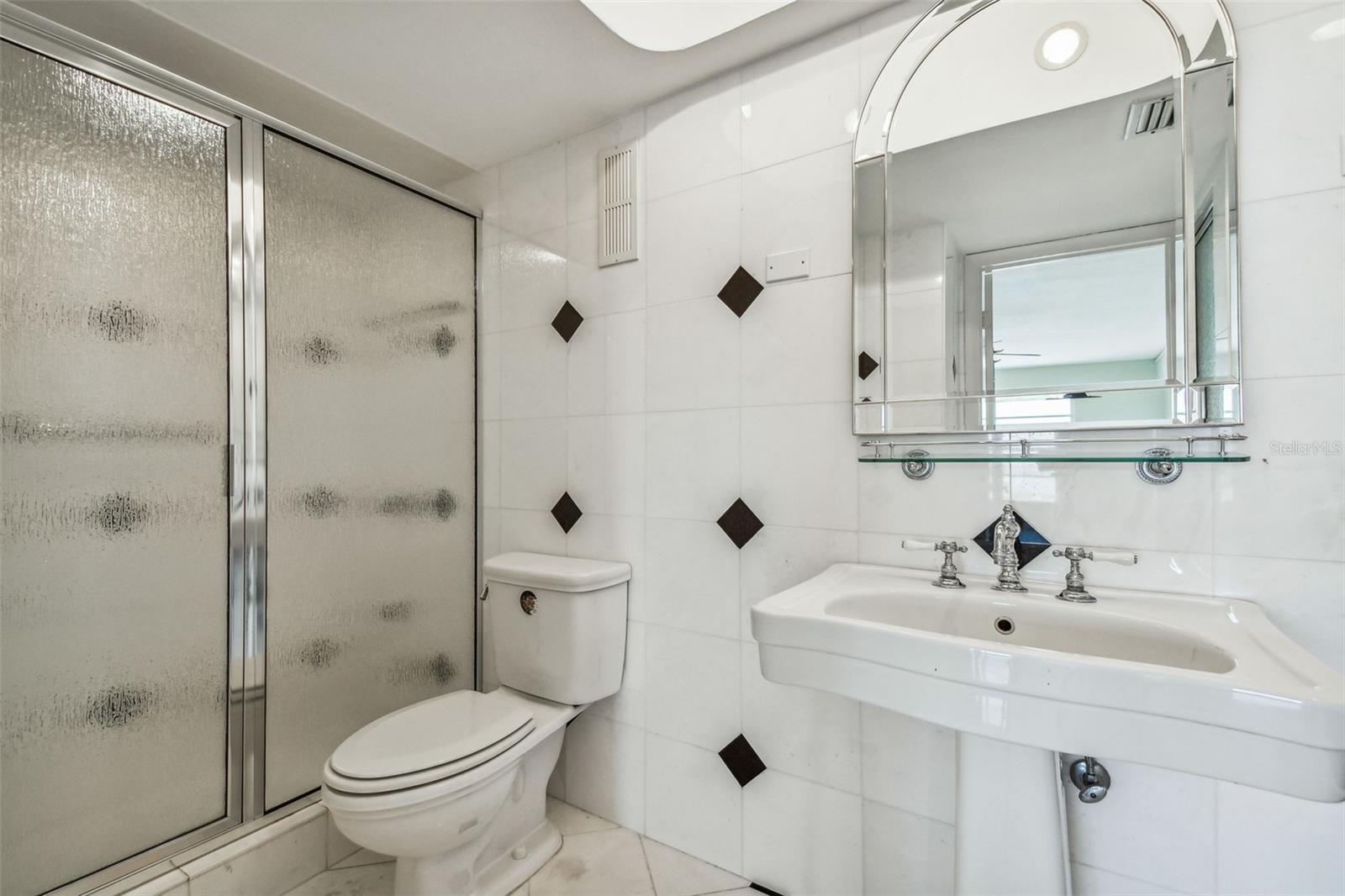 master bathroom has massage shower