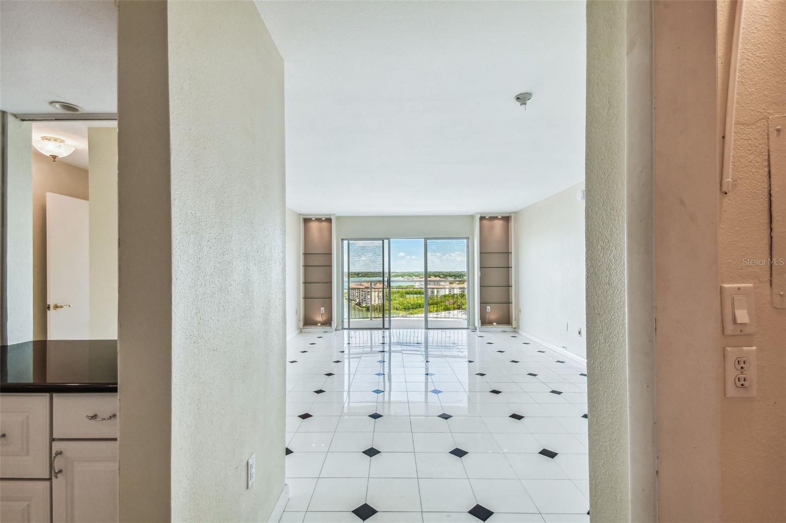 living room seen from front door