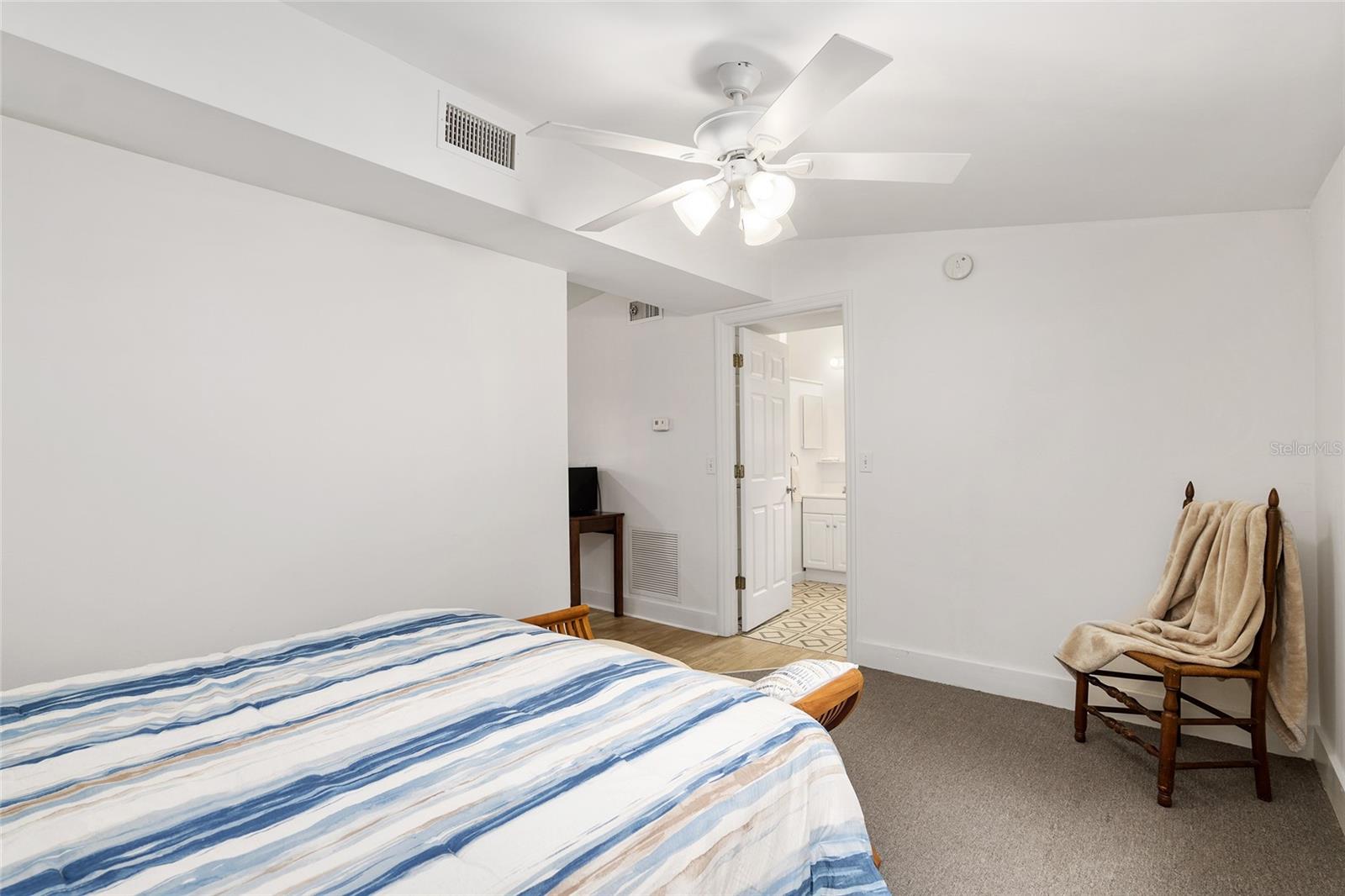 Bedroom view to bath/closet