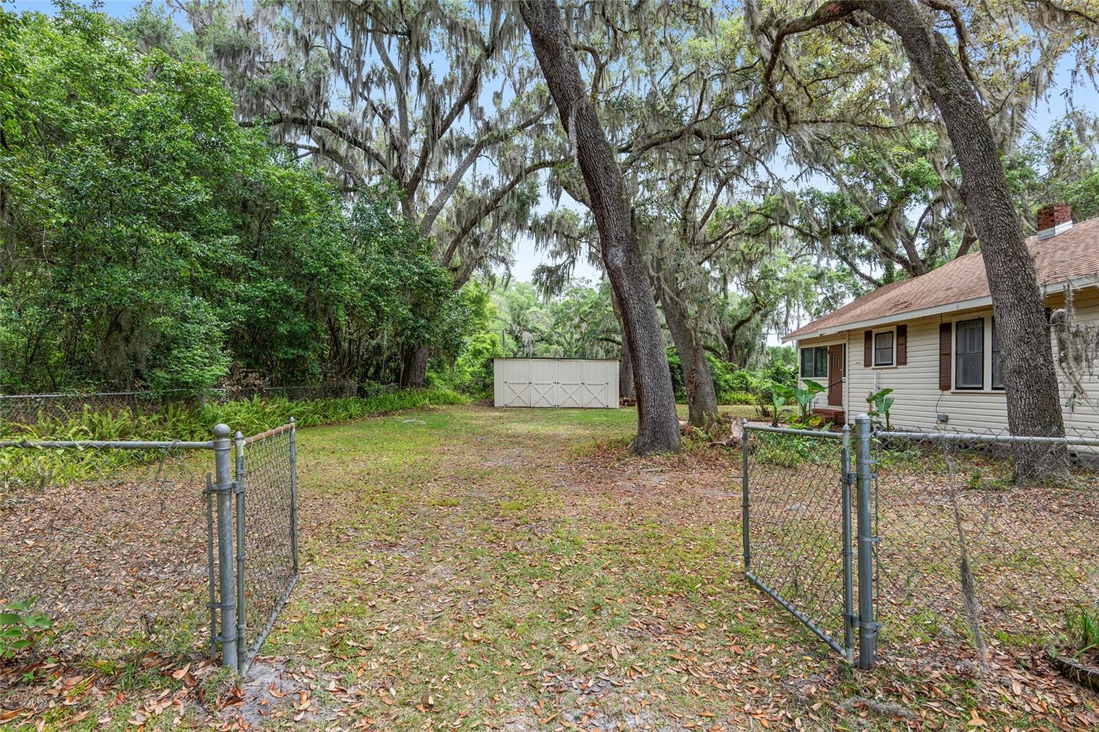Spacious side yard and garage access