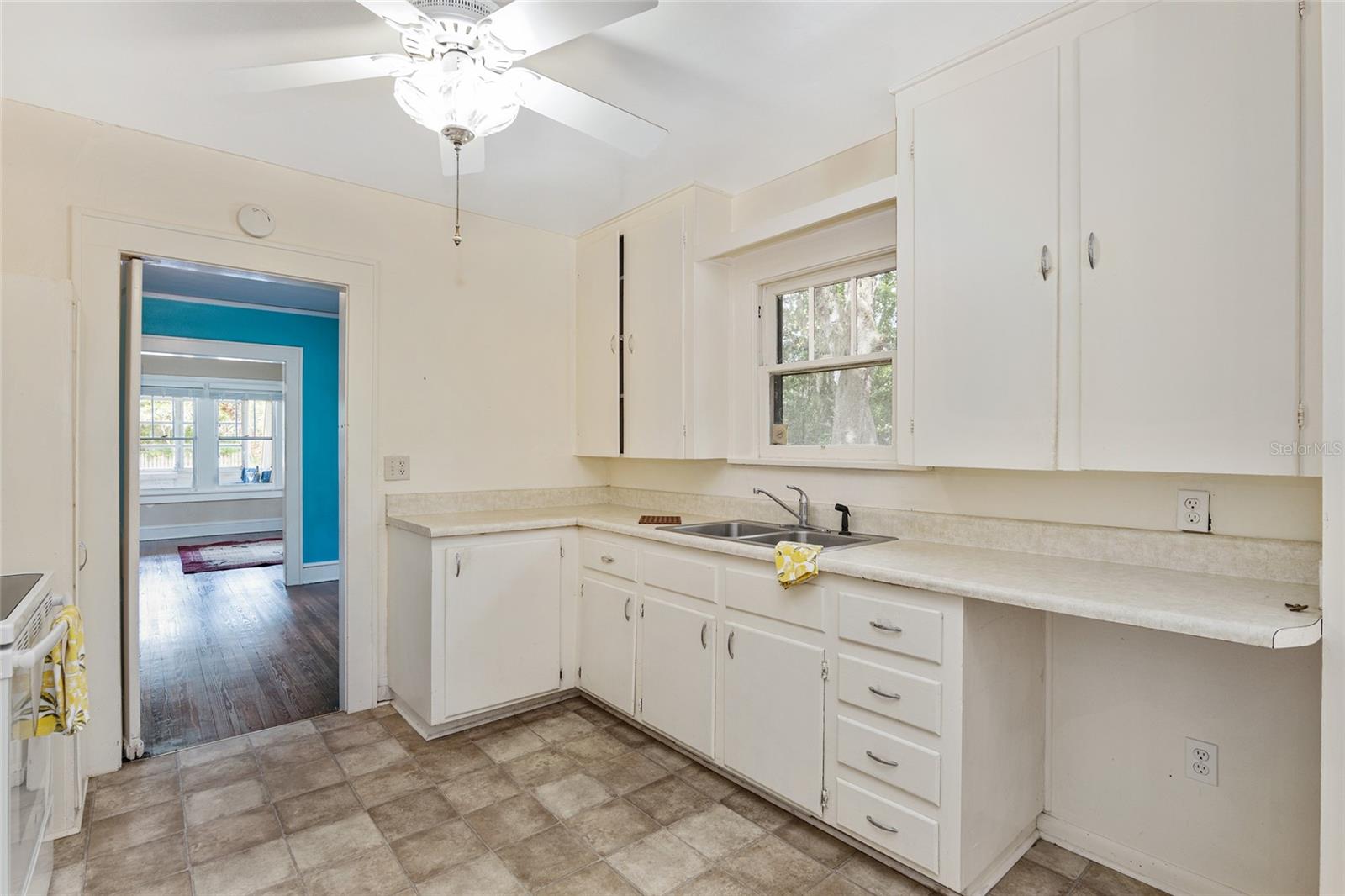 Kitchen view to dining room