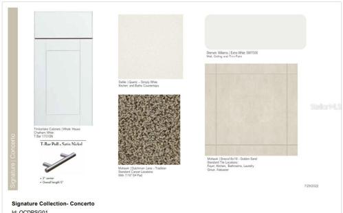 Design Selections.  Home is under construction and selections are subject to change.