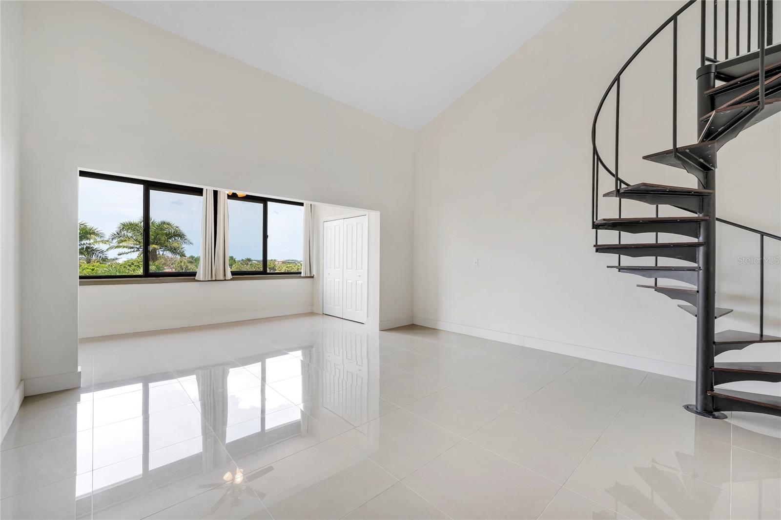view: LIVING ROOM ; VISTA VIEW OVERLOOKS DOCK, BAY, WATERWAYS