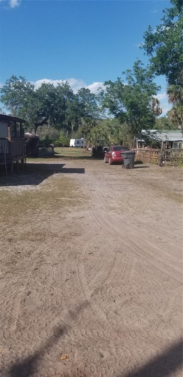 Part of driveway and parking area
